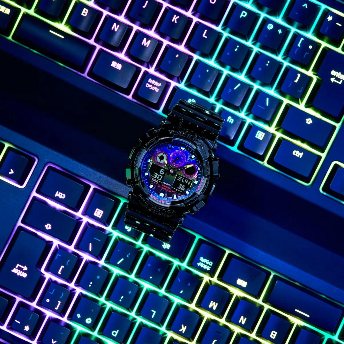 Часы  Casio  G-Shock Casio GA-100RGB-1A (фото 4)